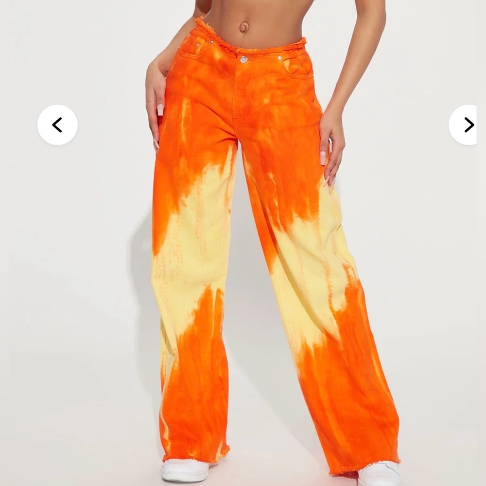 Fashion Nova Fiery Orange Pants